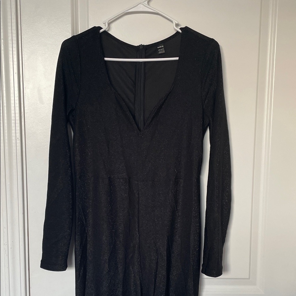 SHEIN Black Long Sleeve Dress